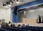 Благочинный Рогачевского церковного округа освятил новую школу в ЖК «Мечта» с. Озерецкое.