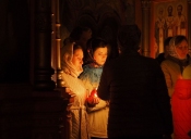 Приход Никольского храма села Озерецкое торжественно встретил Светлое Христово Воскресение.