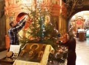 Никольский храм с. Озерецкое готовили к Рождеству Христову
